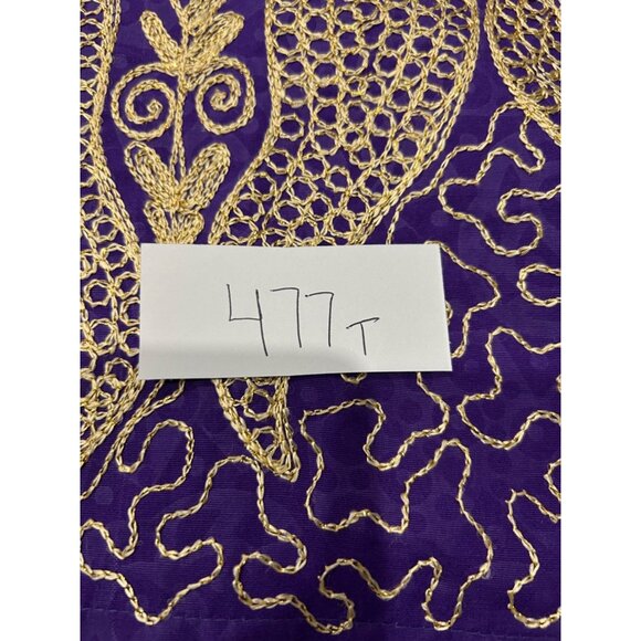 Rainbow Brand Purple Embroidered African Dashiki Dress Skirt Set - Picture 10 of 12